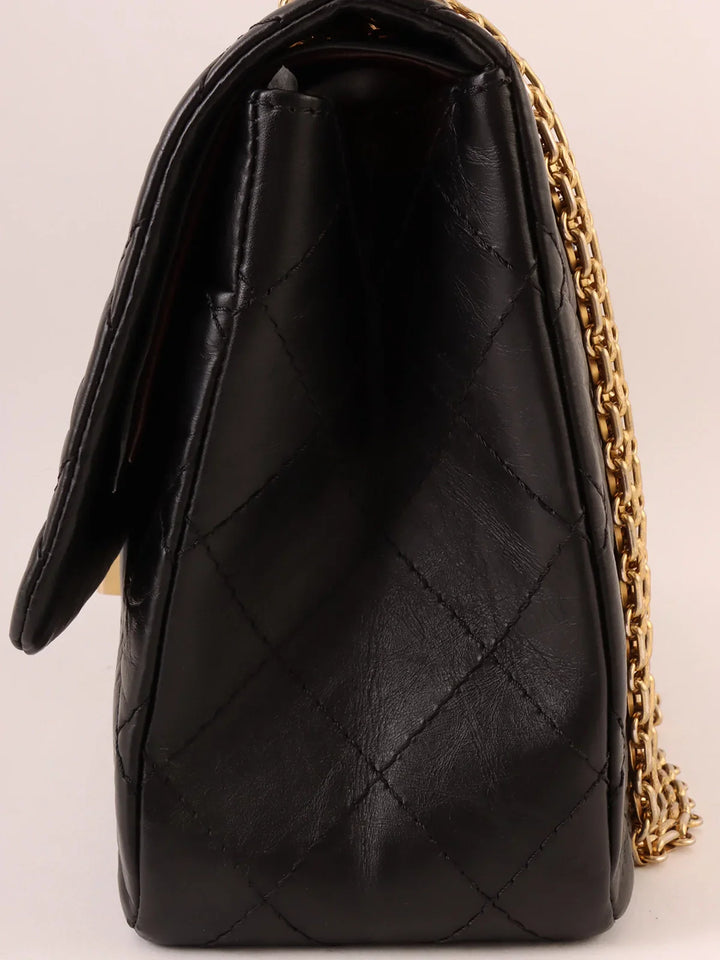 Chanel Around 2010 Made 2.55 Chain Shoulder Bag Black