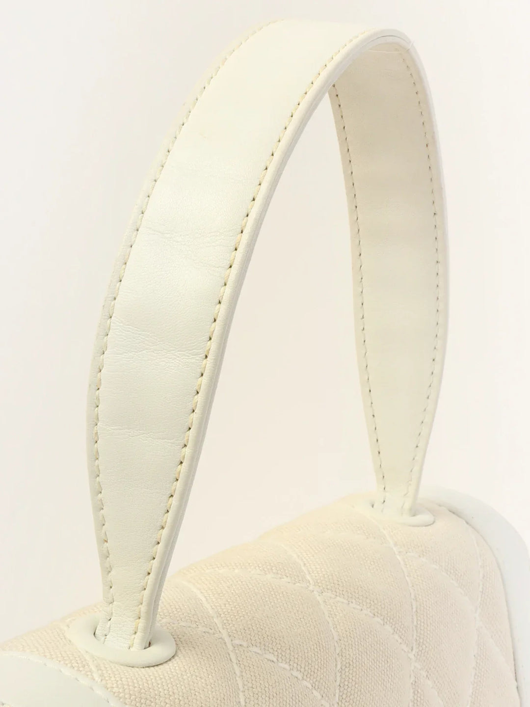 Chanel Around 2004 Made Wild Stitch Turn-Lock Top Handle Bag Ivory/White