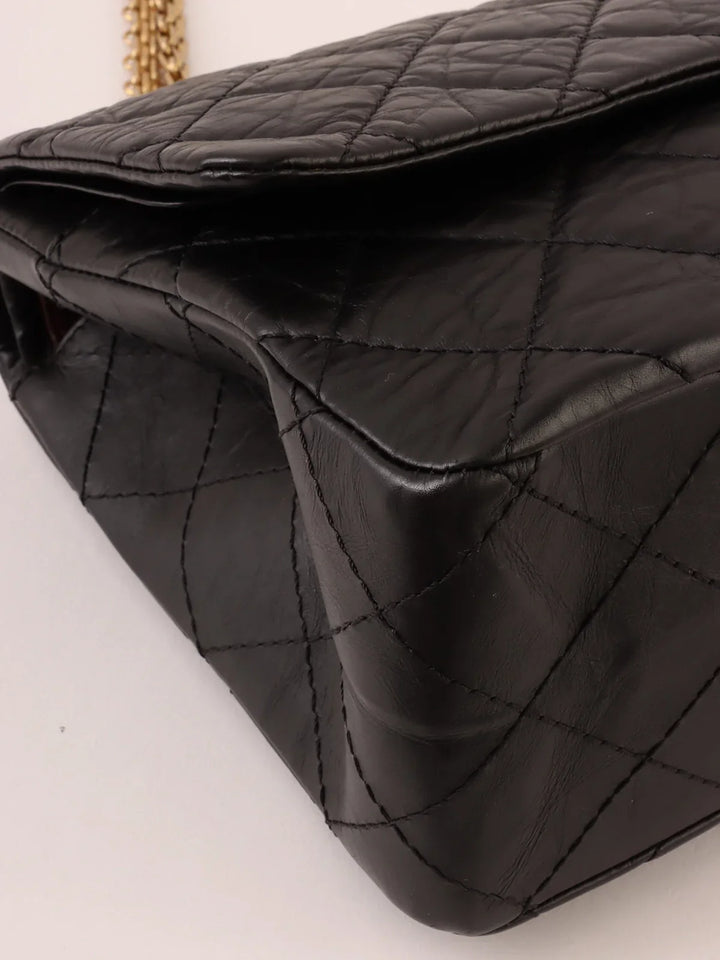 Chanel Around 2010 Made 2.55 Chain Shoulder Bag Black