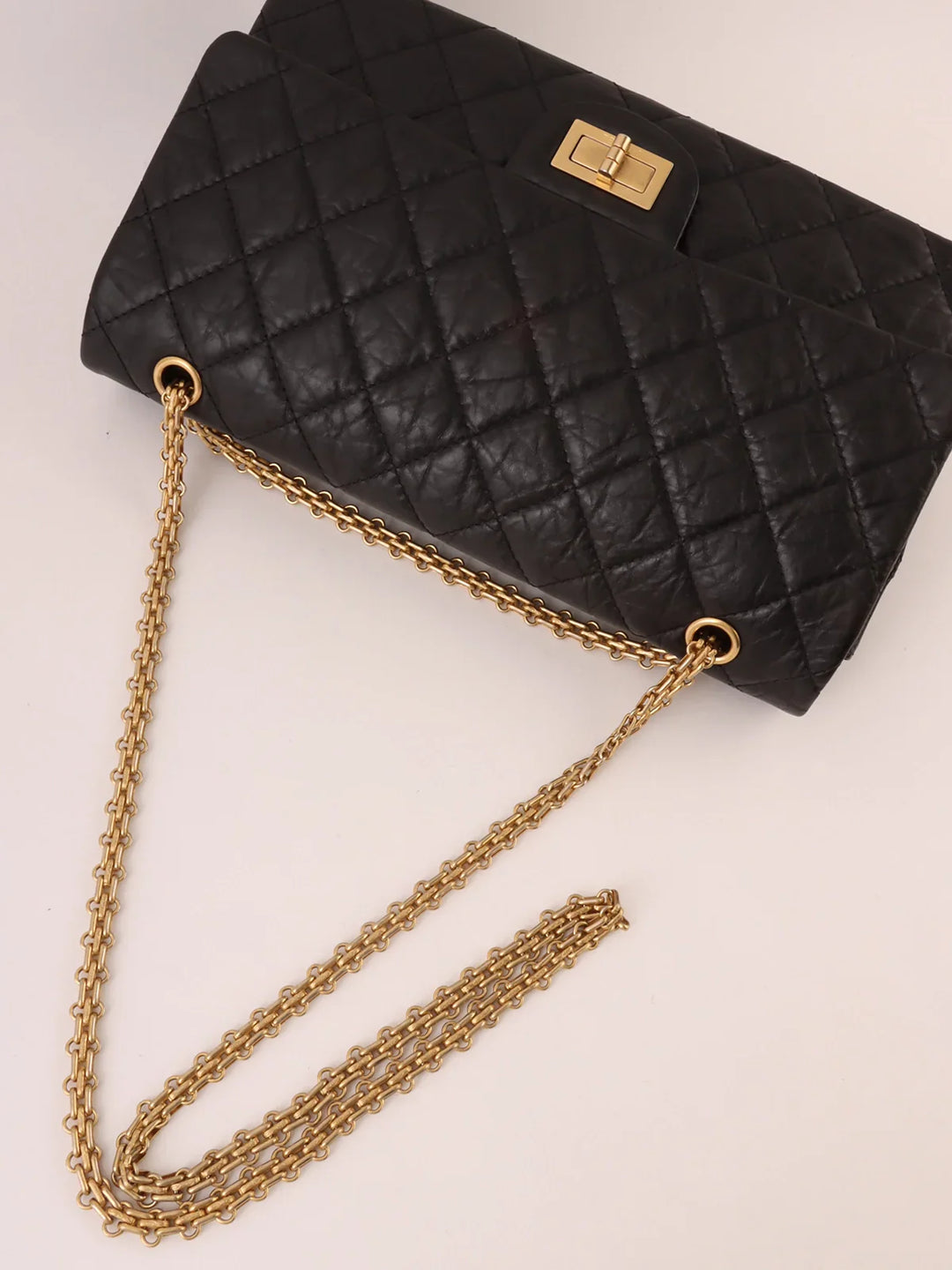 Chanel Around 2010 Made 2.55 Chain Shoulder Bag Black