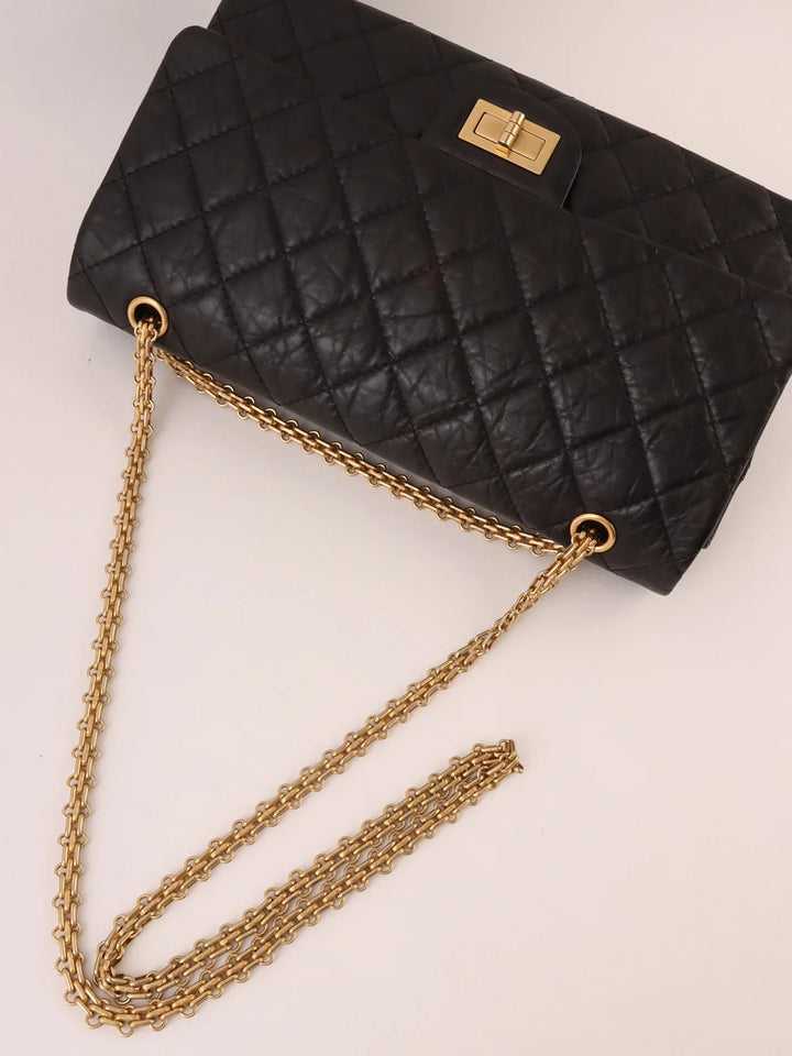 Chanel Around 2010 Made 2.55 Chain Shoulder Bag Black