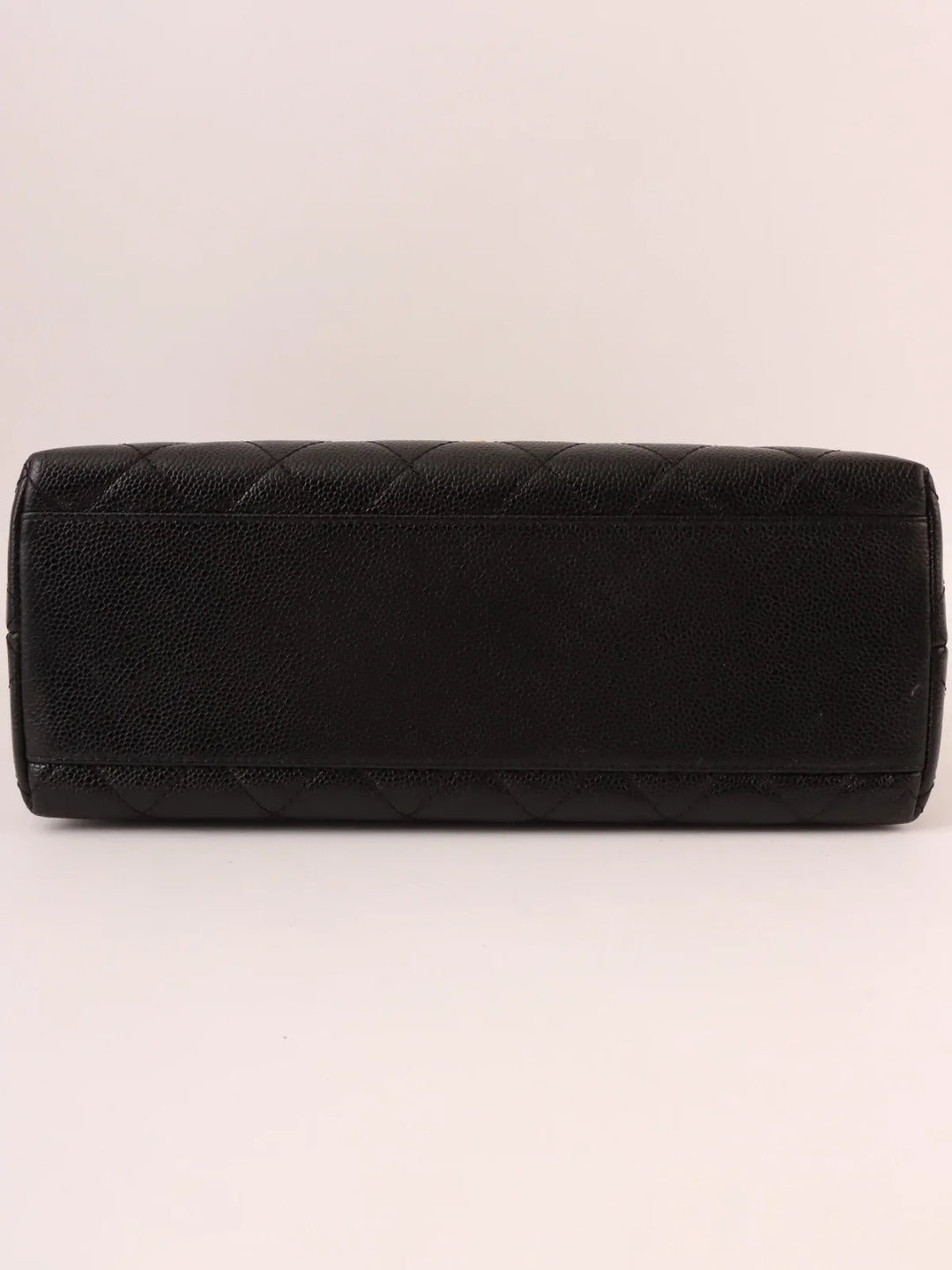 Chanel Around 2001 Made Caviar Skin Turn-Lock Top Handle Bag Black