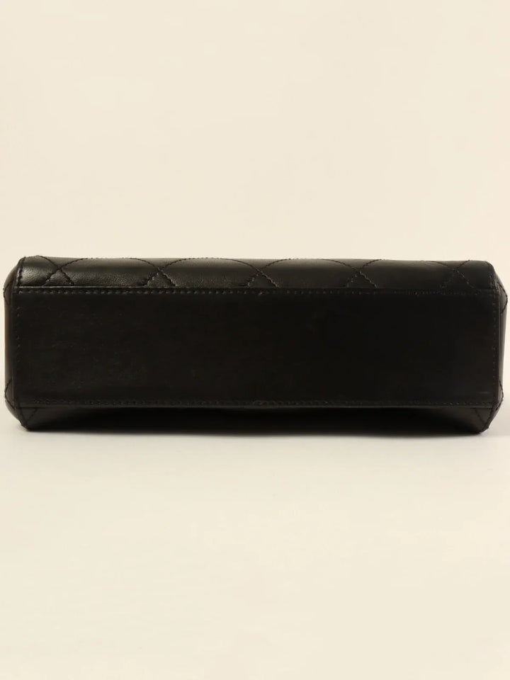 Chanel Around 1998 Made Turn-Lock Top Handle Bag Black