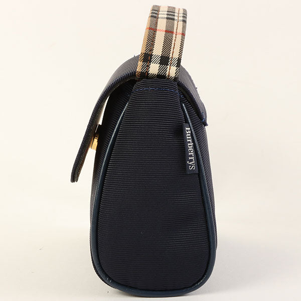 BURBERRY Nova Check Pattern Handle Mini Bag Beige/Navy