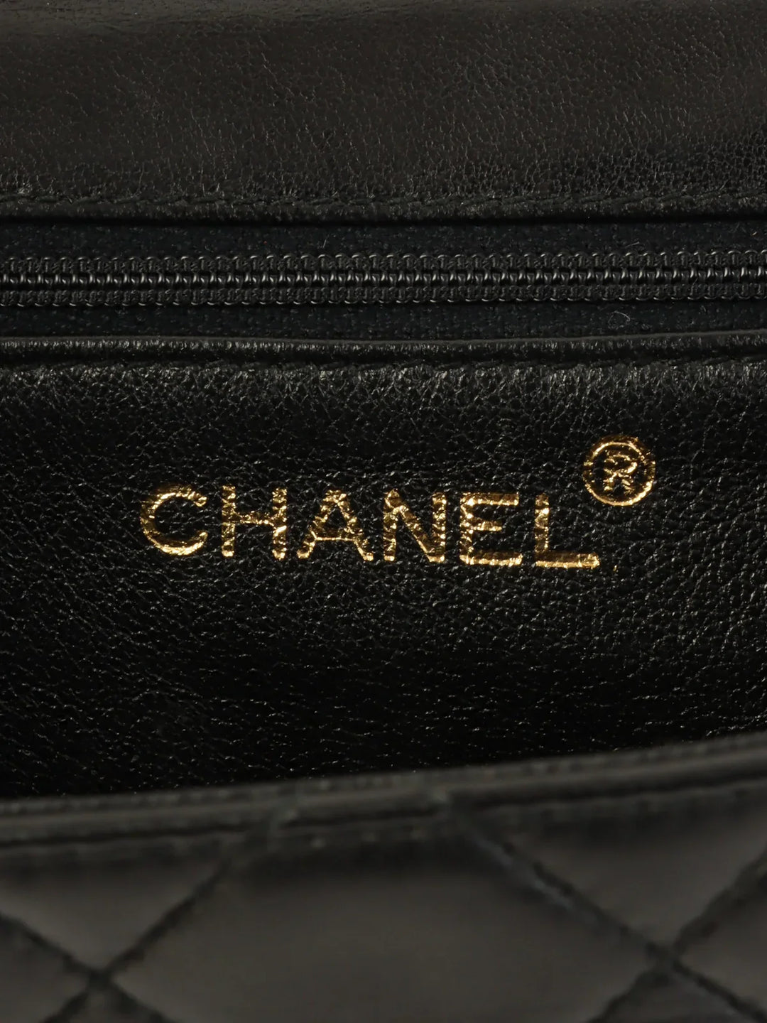 Chanel Around 1995 Made Turn-Lock Top Handle Bag Black