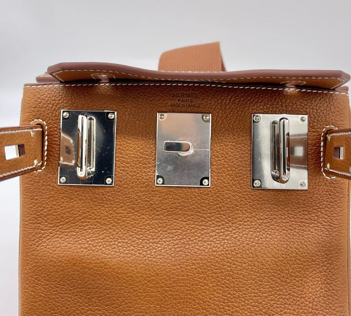 Top quality Hermes Hac A Dos Fauve Barenia Faubourg Backpack Palladium Hardware