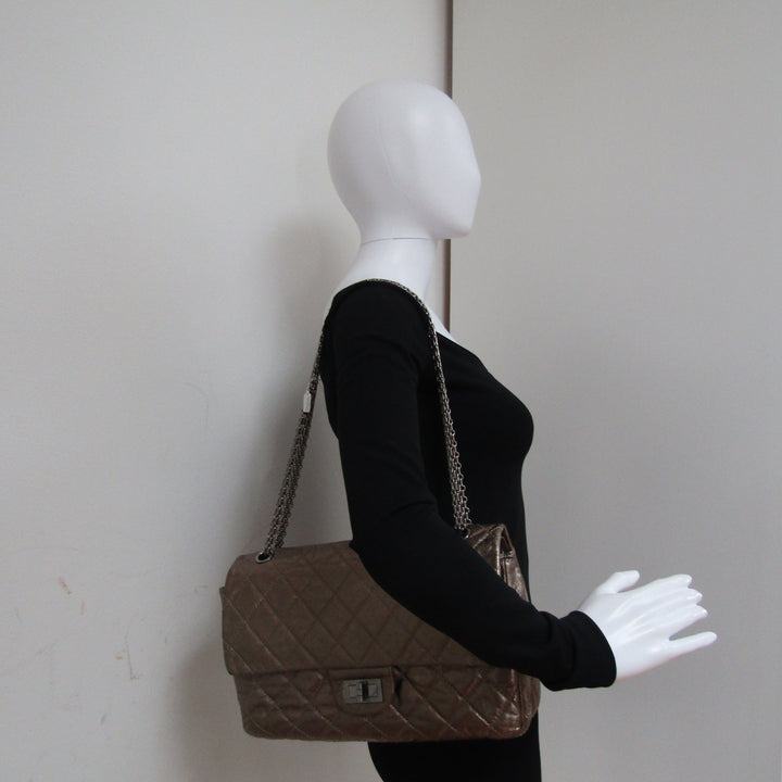 Chanel 2.55 Shoulder Bag in Metallic Leather