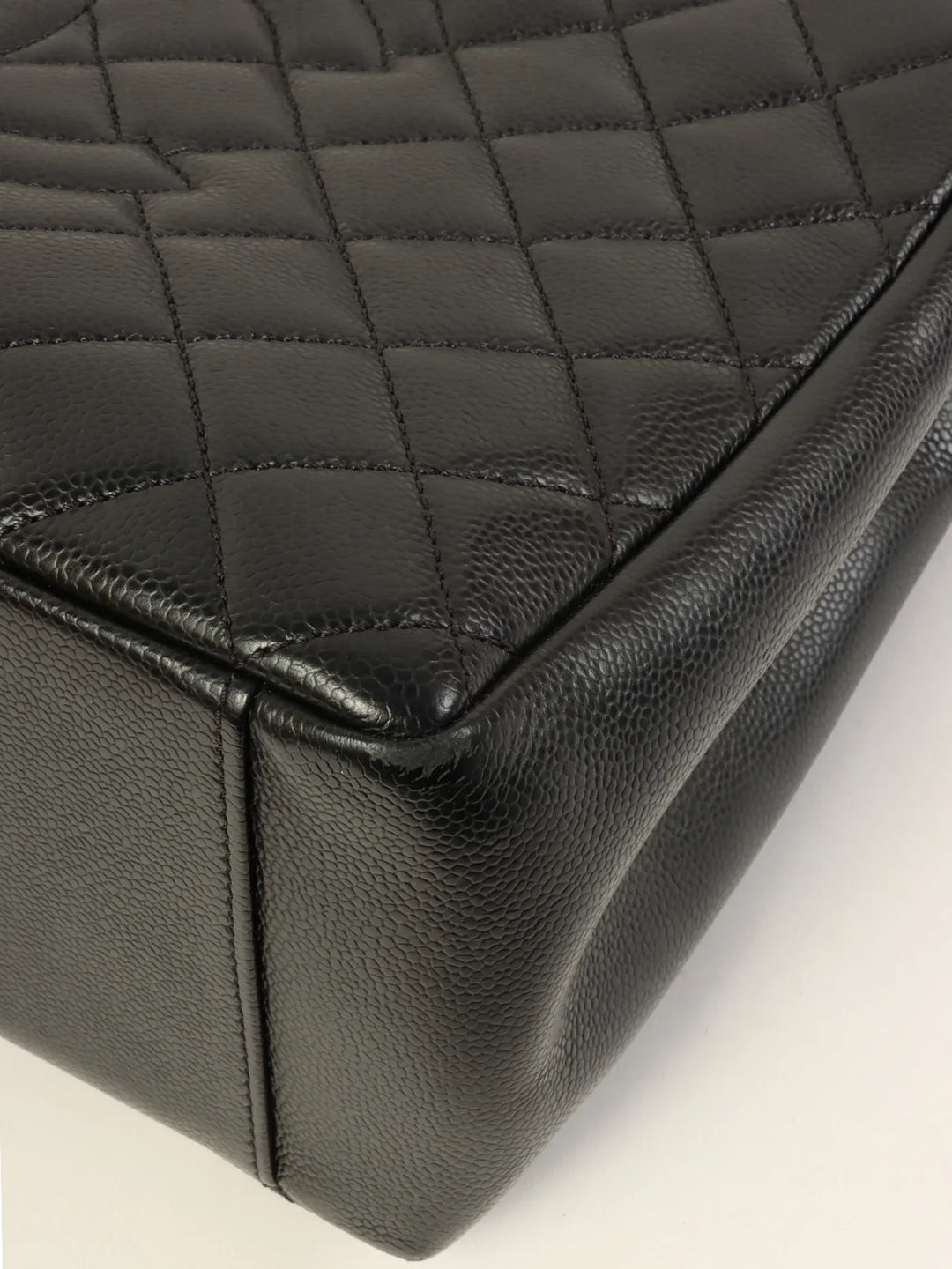 Chanel Around 2014 Made Caviar Skin Cc Mark Stitch Chain Tote Bag Black