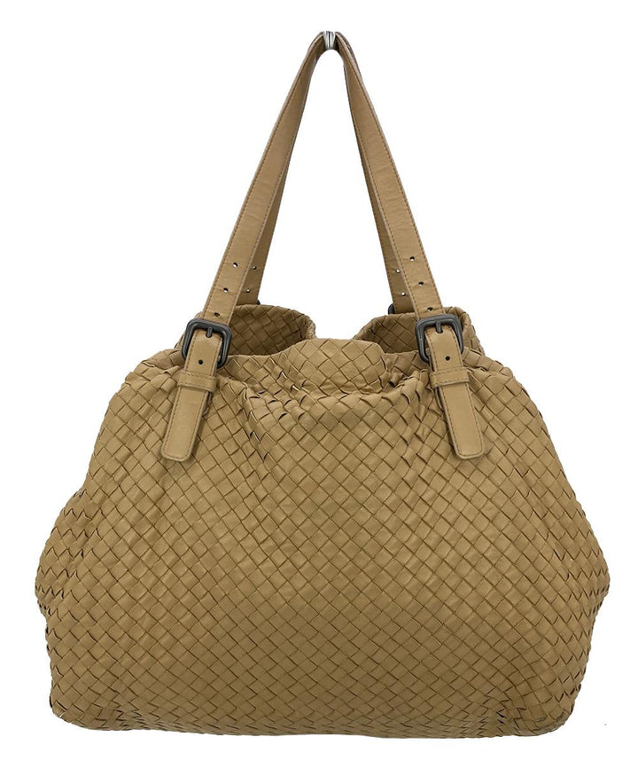 Bottega veneta Tan Intrecciato Woven Nappa Leather Large Cesta Tote