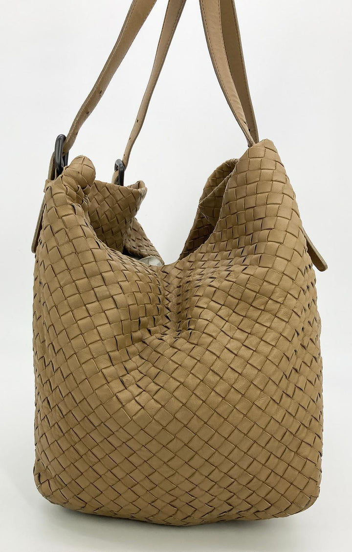 Bottega veneta Tan Intrecciato Woven Nappa Leather Large Cesta Tote