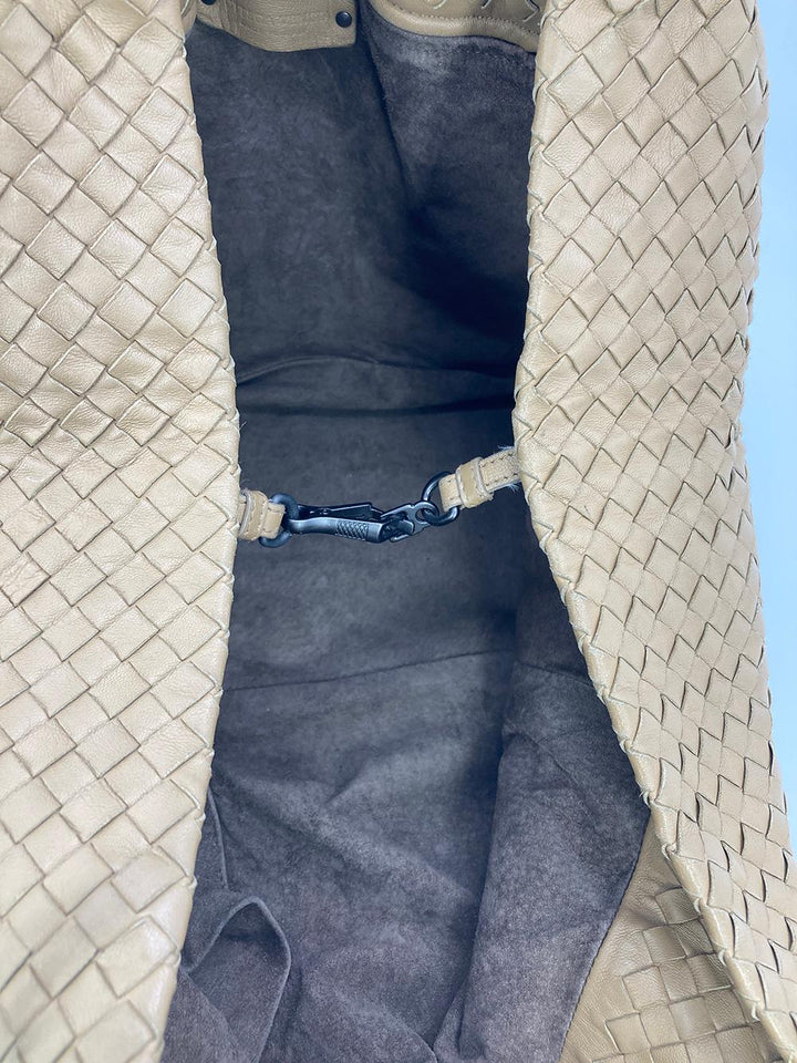 Bottega veneta Tan Intrecciato Woven Nappa Leather Large Cesta Tote