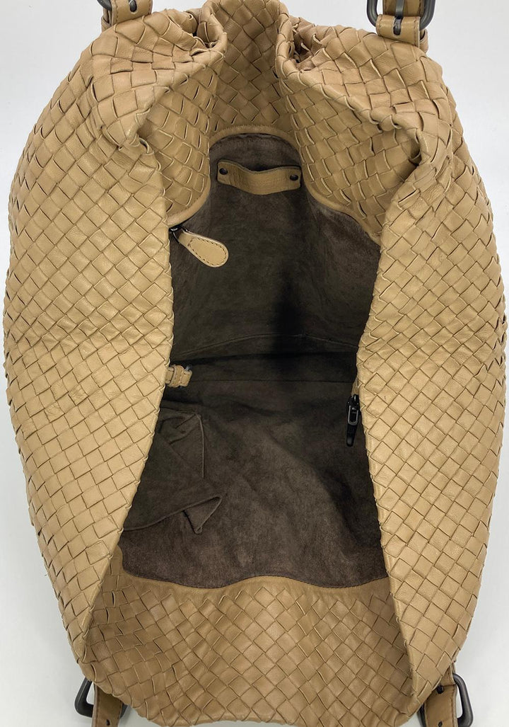 Bottega veneta Tan Intrecciato Woven Nappa Leather Large Cesta Tote