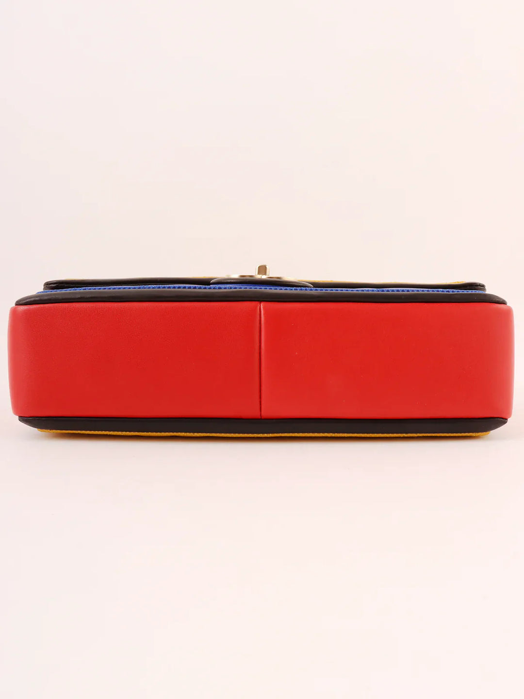 Chanel Around 2014 Made Mondrian Tricolore Turn-Lock Chain Shoulder Bag Yellow/Blue/Red