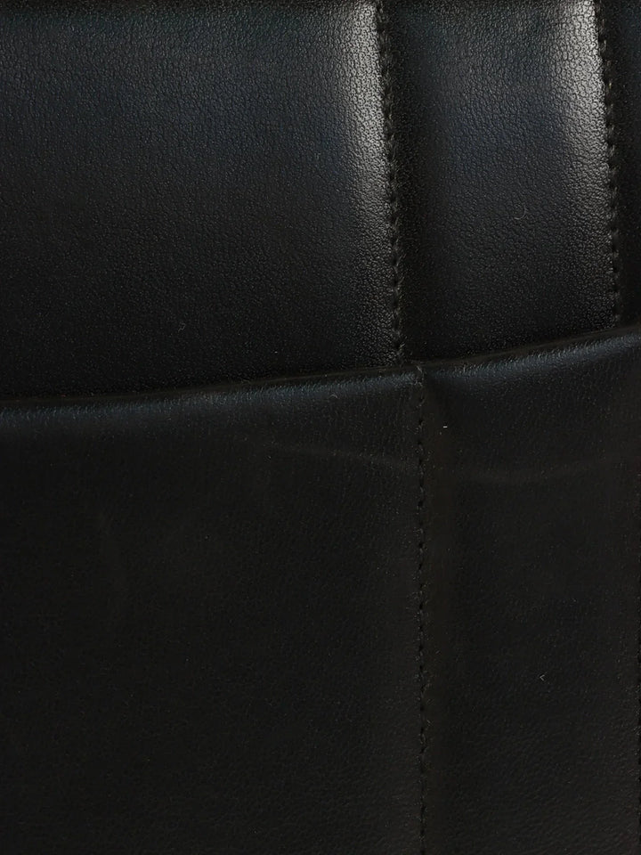 Chanel Around 1995 Made Mademoiselle Stitch Turn-Lock Chain Bag Black