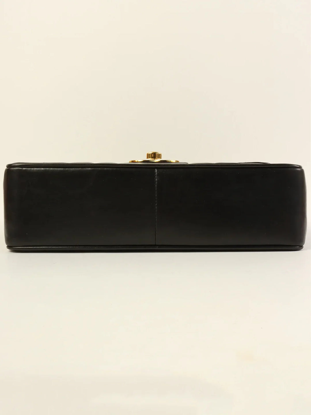 Chanel Around 1995 Made Mademoiselle Stitch Turn-Lock Chain Bag Black