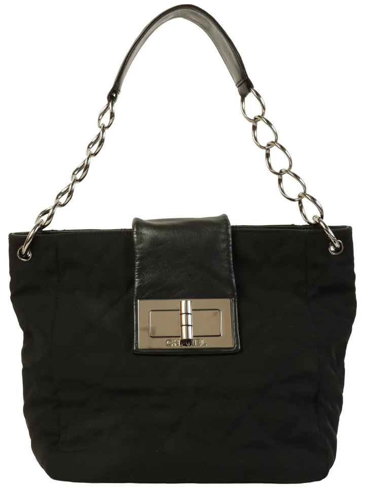 Chanel Around 2004 Made 2.55 Chain Shoulder Bag Black