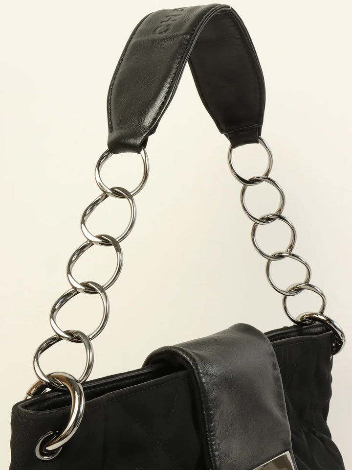Chanel Around 2004 Made 2.55 Chain Shoulder Bag Black
