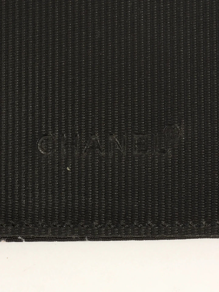 Chanel Around 1998 Made Travel Nylon Long Wallet Black