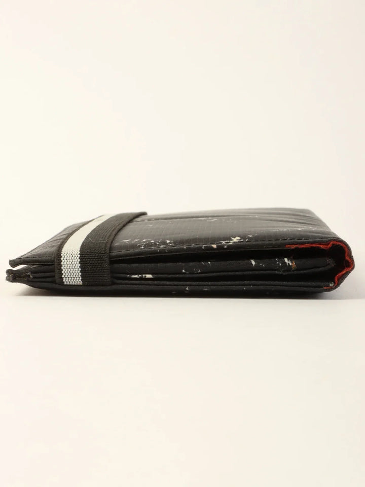 Chanel Around 1998 Made Travel Nylon Long Wallet Black