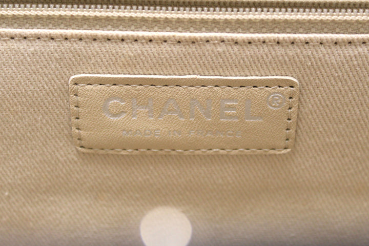 Top Quality Chanel Quilted Blue Caviar Leather Shopper Shoulder Tote Bag