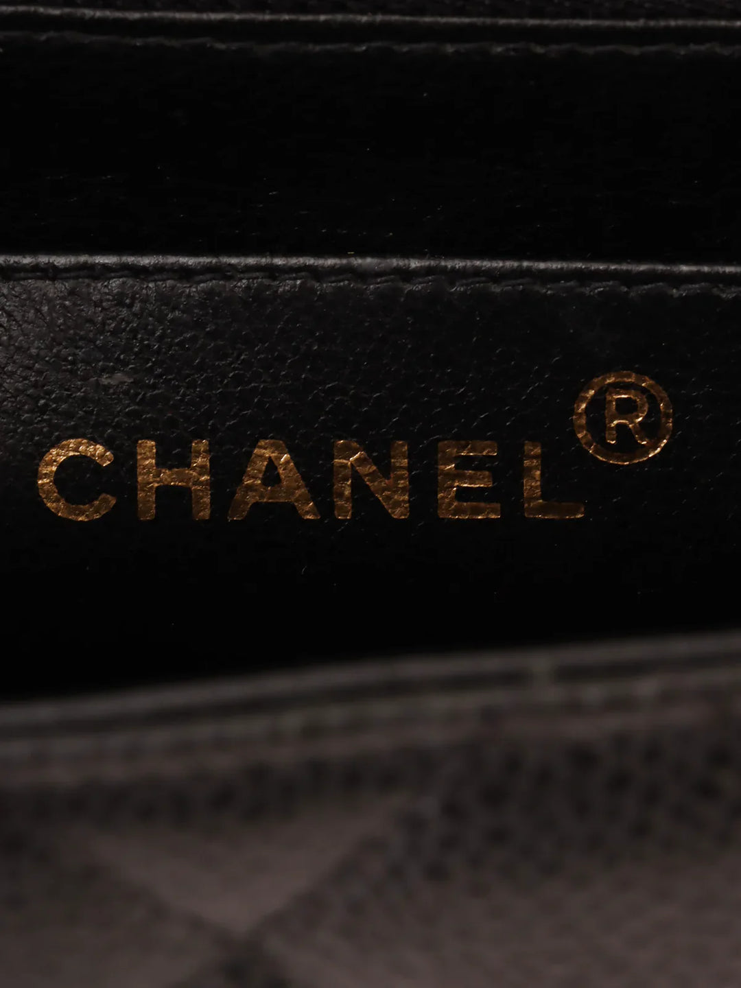 Chanel Around 1995 Made Caviar Skin Diana New Chain Bag 25Cm Black
