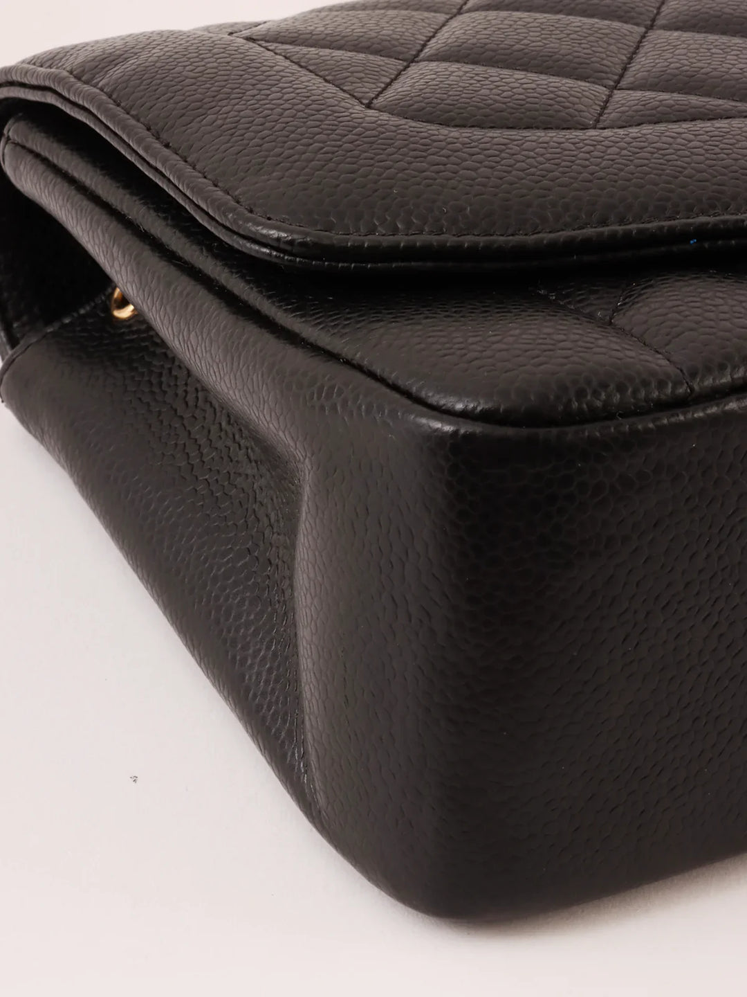 Chanel Around 1995 Made Caviar Skin Diana New Chain Bag 25Cm Black