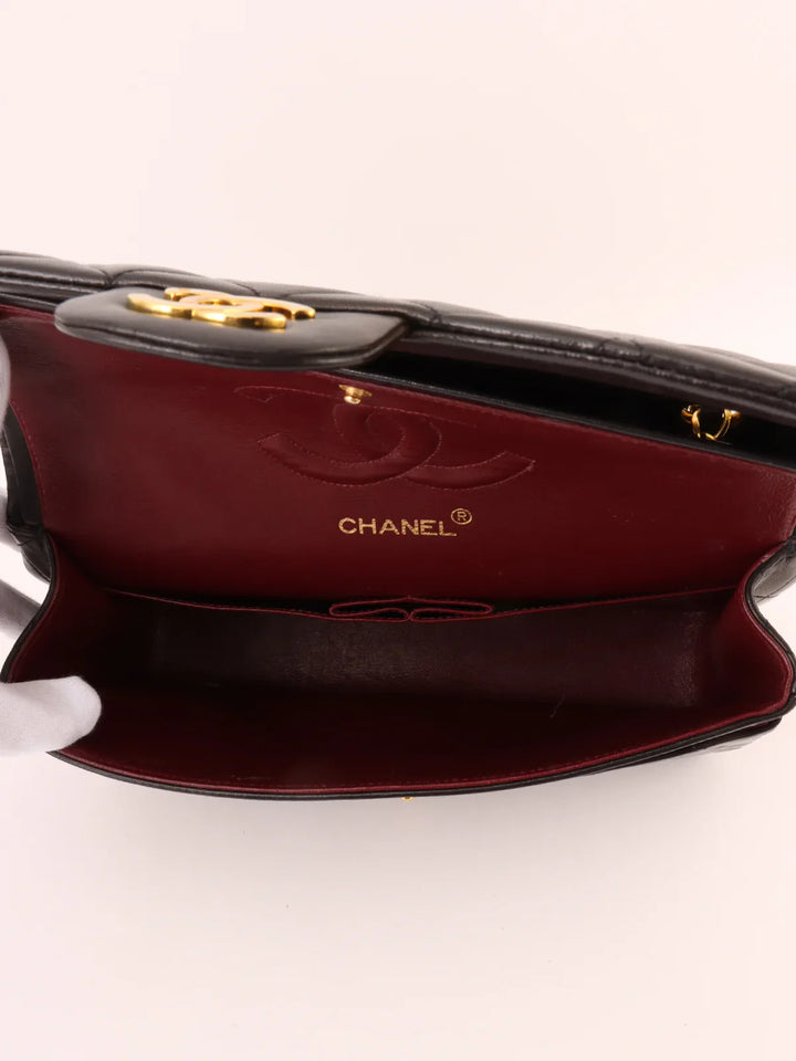 Chanel Around 1995 Made Classic New Chain Bag 25Cm Black