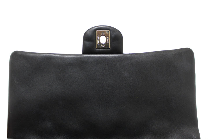 Top Quality Chanel Classic Quilted Black Patent Leather Flap Shoulder Clutch Bag