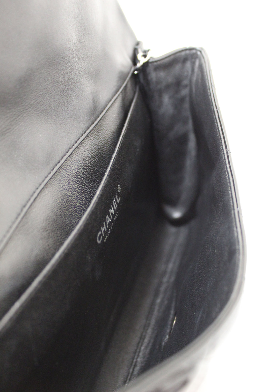 Top Quality Chanel Classic Quilted Black Patent Leather Flap Shoulder Clutch Bag