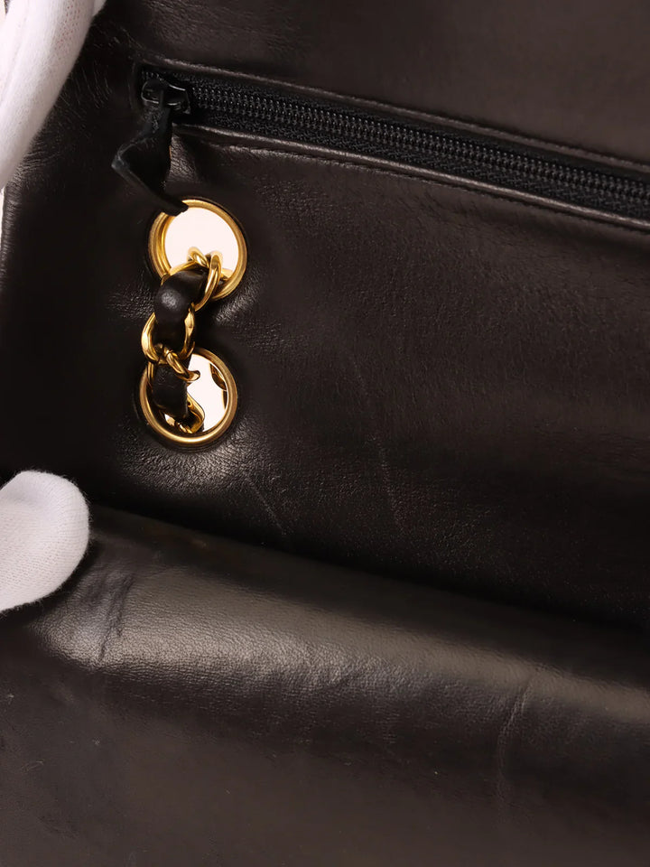 Chanel Around 1995 Made Classic New Chain Bag 25Cm Black