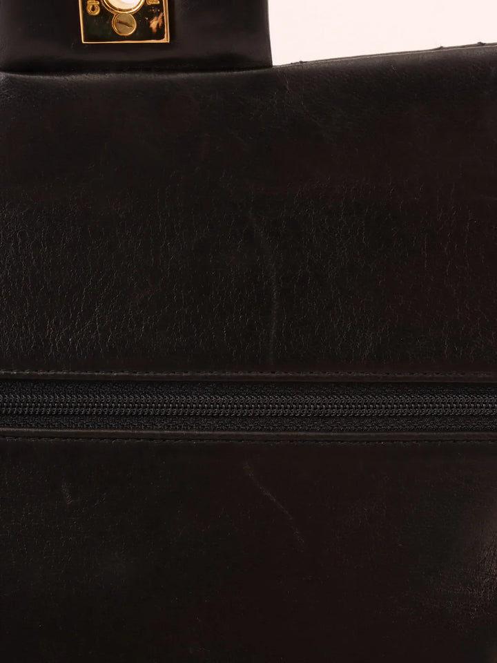 Chanel Around 1995 Made Classic New Chain Bag 25Cm Black
