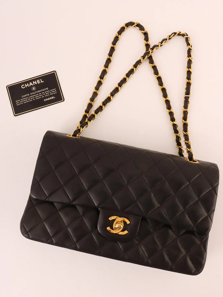 Chanel Around 1995 Made Classic New Chain Bag 25Cm Black