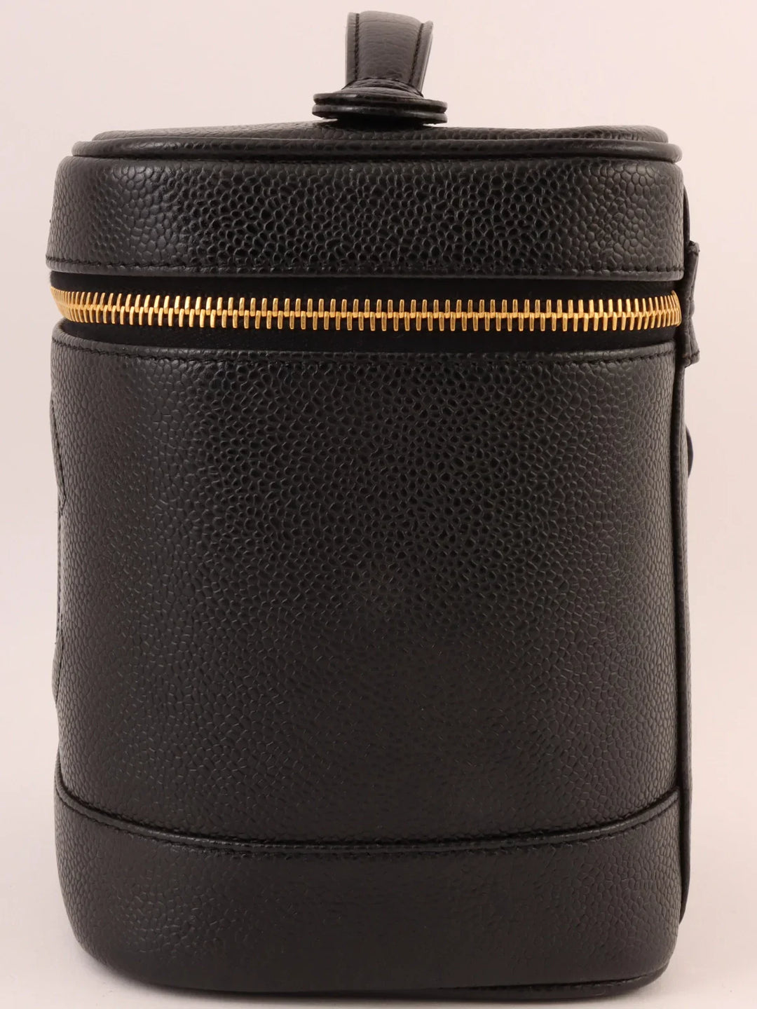 Chanel Around 2000 Made Caviar Skin Cc Mark Stitch Vanity Black