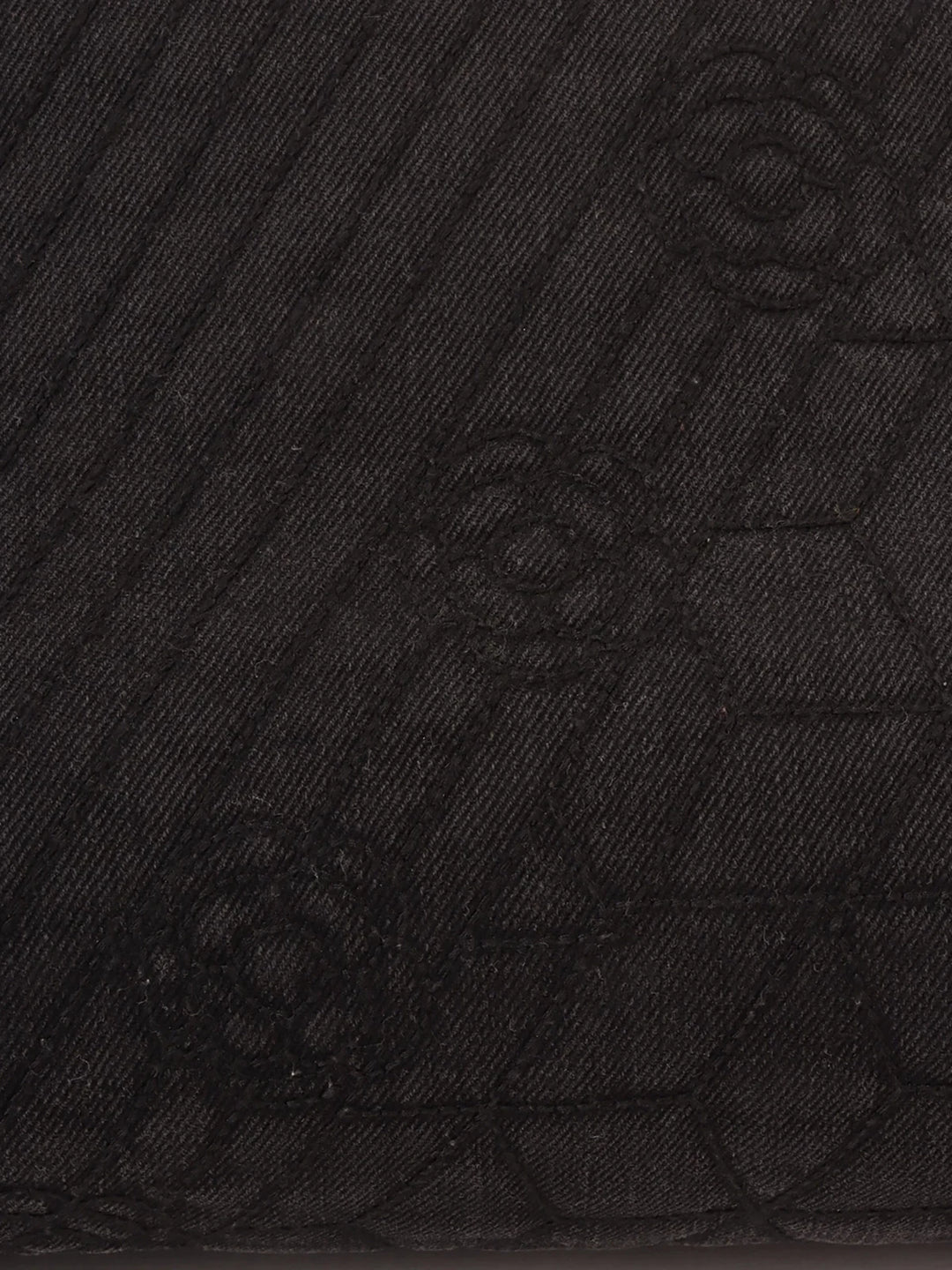 Chanel Around 2012 Made Denim Camellia Stitch Cc Mark Charm Chain Shoulder Bag Black