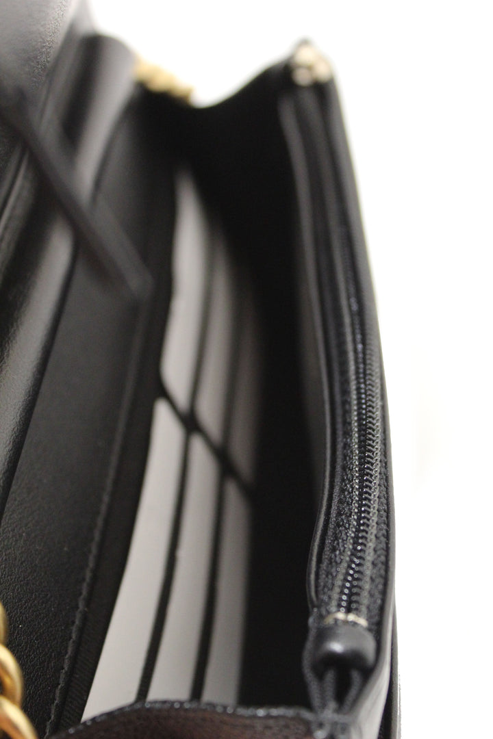 Top Quality Chanel Black Caviar Quilted Leather Boy Wallet On Chain WOC