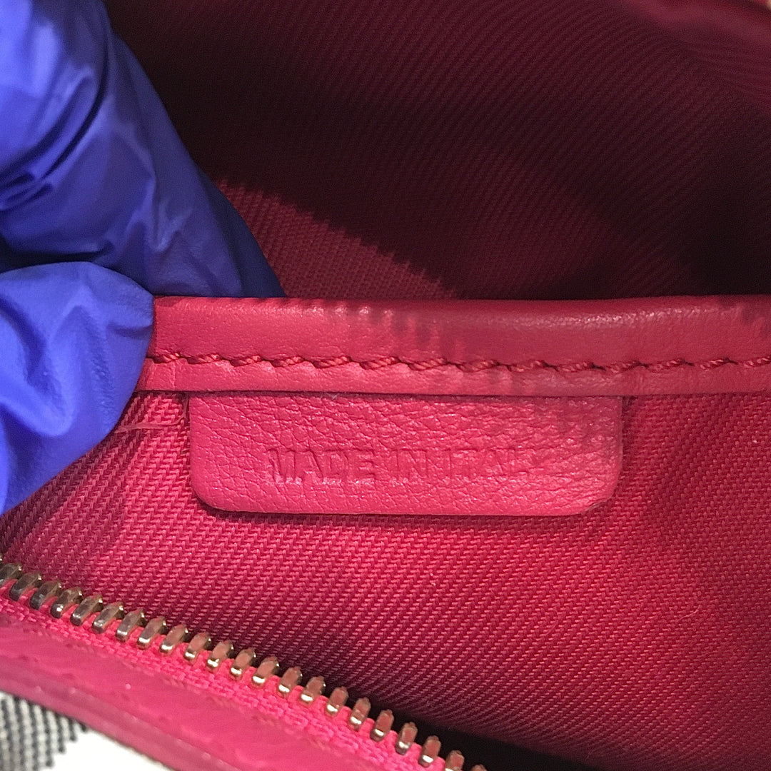 Burberry Pink Check 2ways Boston Bag Sku# 70073