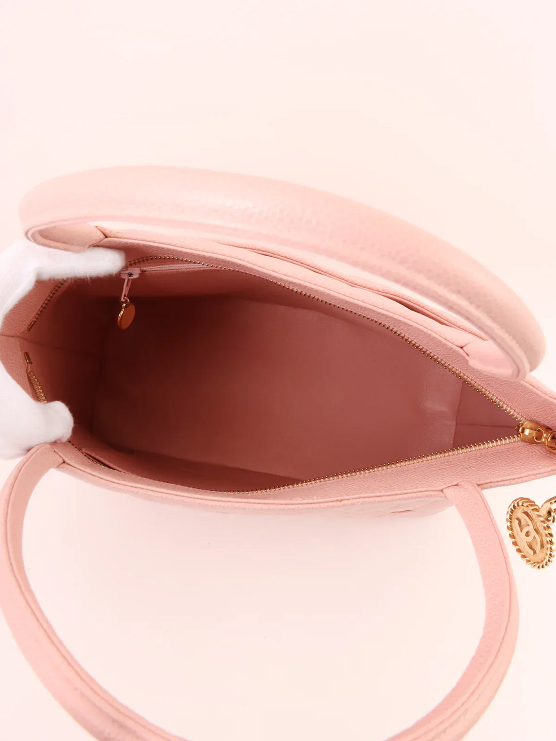 Chanel Around 2003 Made Caviar Skin Cc Mark Stitch Revival Tote Bag Pink