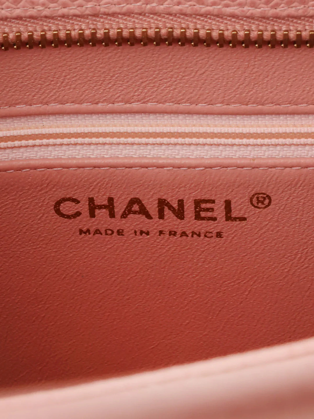 Chanel Around 2003 Made Caviar Skin Cc Mark Stitch Revival Tote Bag Pink
