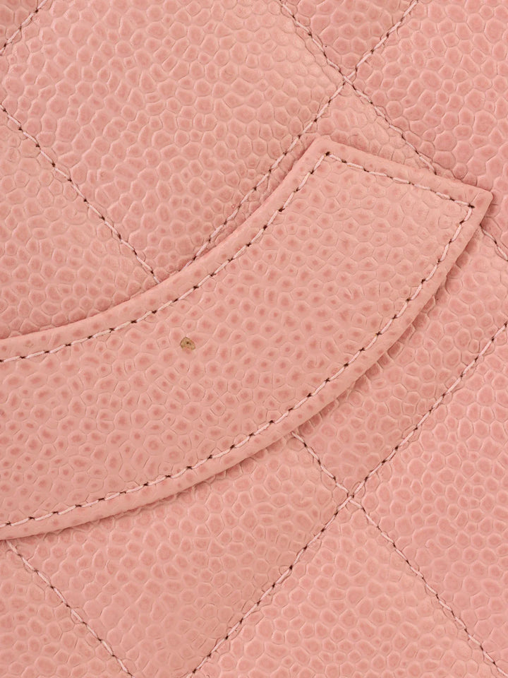 Chanel Around 2003 Made Caviar Skin Cc Mark Stitch Revival Tote Bag Pink