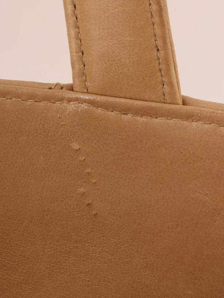 Chanel Around 1995 Made Turn-Lock Tote Bag Beige