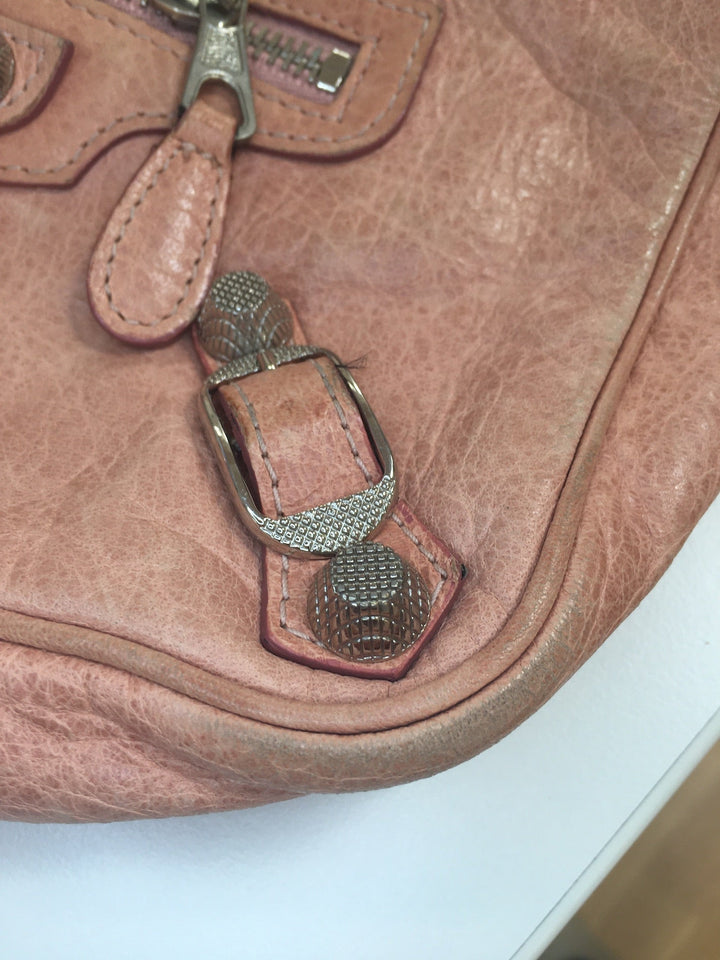 balenciaga Hip Crossbody Bag in Pink Leather