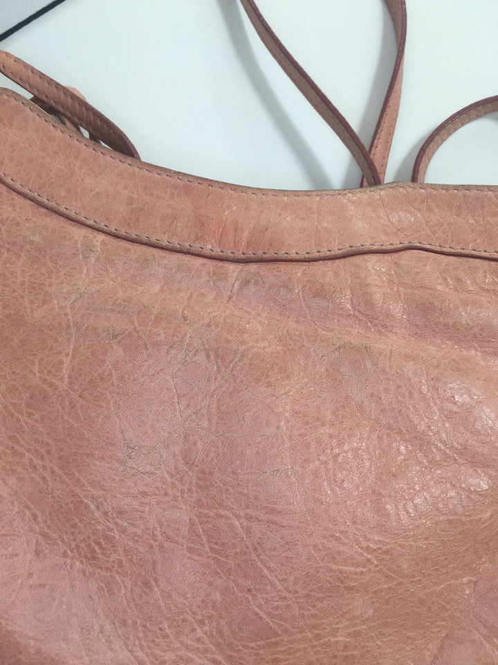 balenciaga Hip Crossbody Bag in Pink Leather