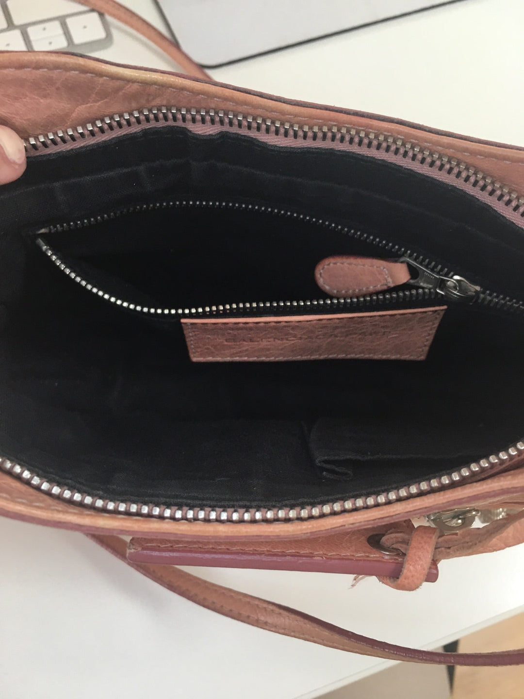 balenciaga Hip Crossbody Bag in Pink Leather