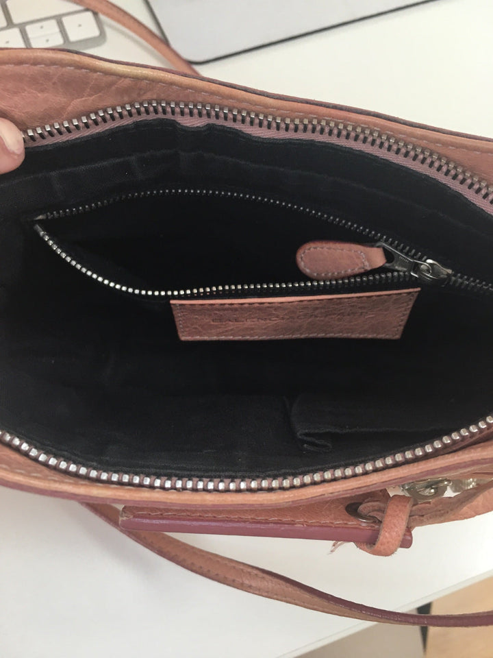balenciaga Hip Crossbody Bag in Pink Leather