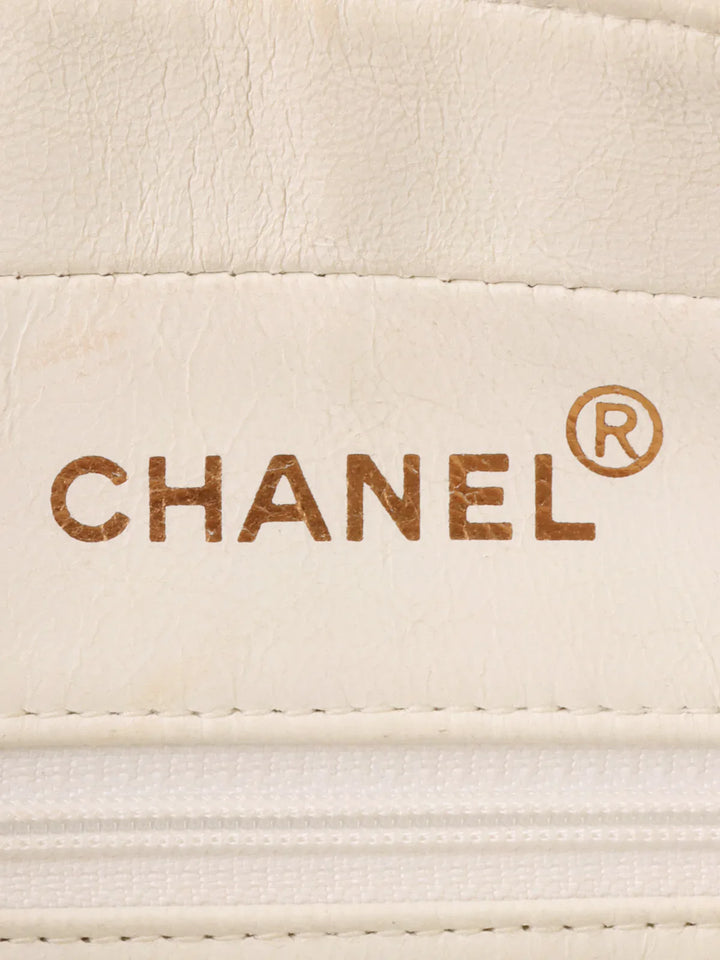 Chanel Around 1997 Made Cotton Camellia Pattern Cc Mark Top Handle Bag Multi