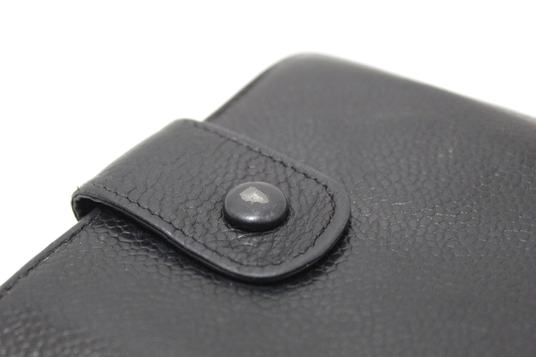 Vintage Top Quality Chanel Black Caviar Leather Timeless CC Small Wallet