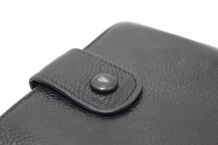 Vintage Top Quality Chanel Black Caviar Leather Timeless CC Small Wallet