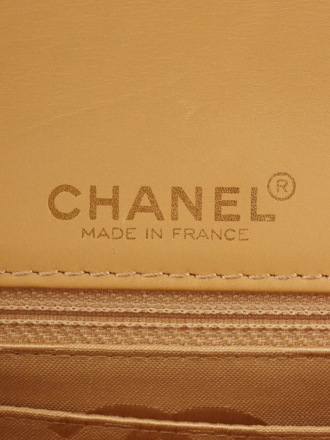Chanel Around 2001 Made Wild Stitch Turn-Lock Chain Bag Beige