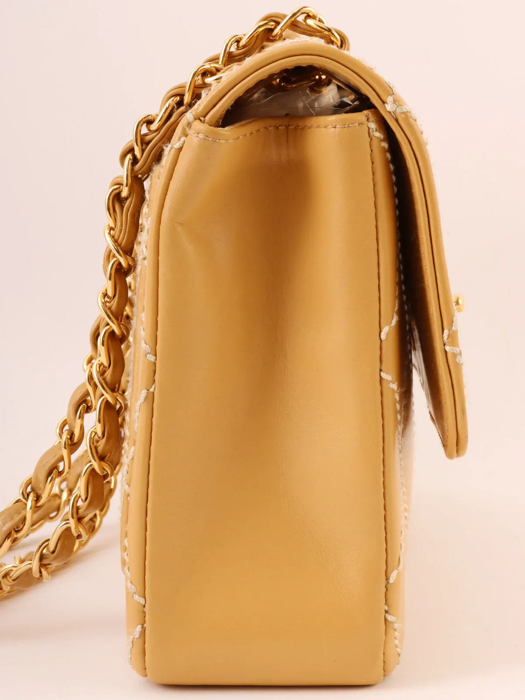 Chanel Around 2001 Made Wild Stitch Turn-Lock Chain Bag Beige