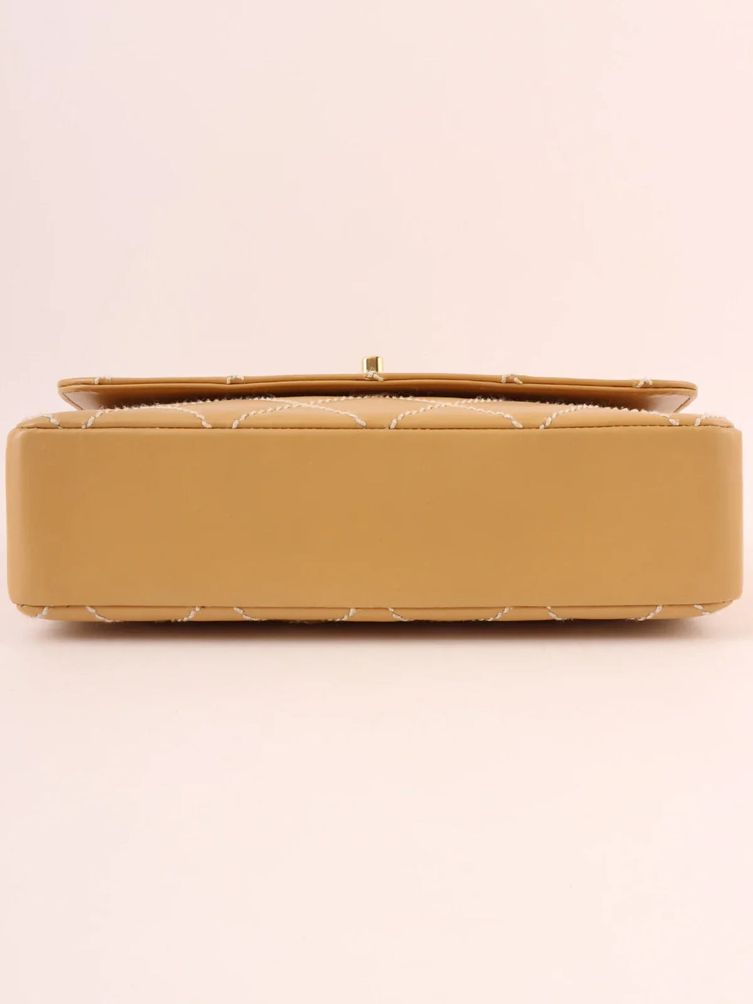 Chanel Around 2001 Made Wild Stitch Turn-Lock Chain Bag Beige